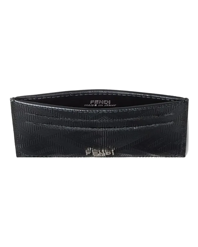 Fendi Kartenetui mit Logo-Schild - Schwarz Schwarz