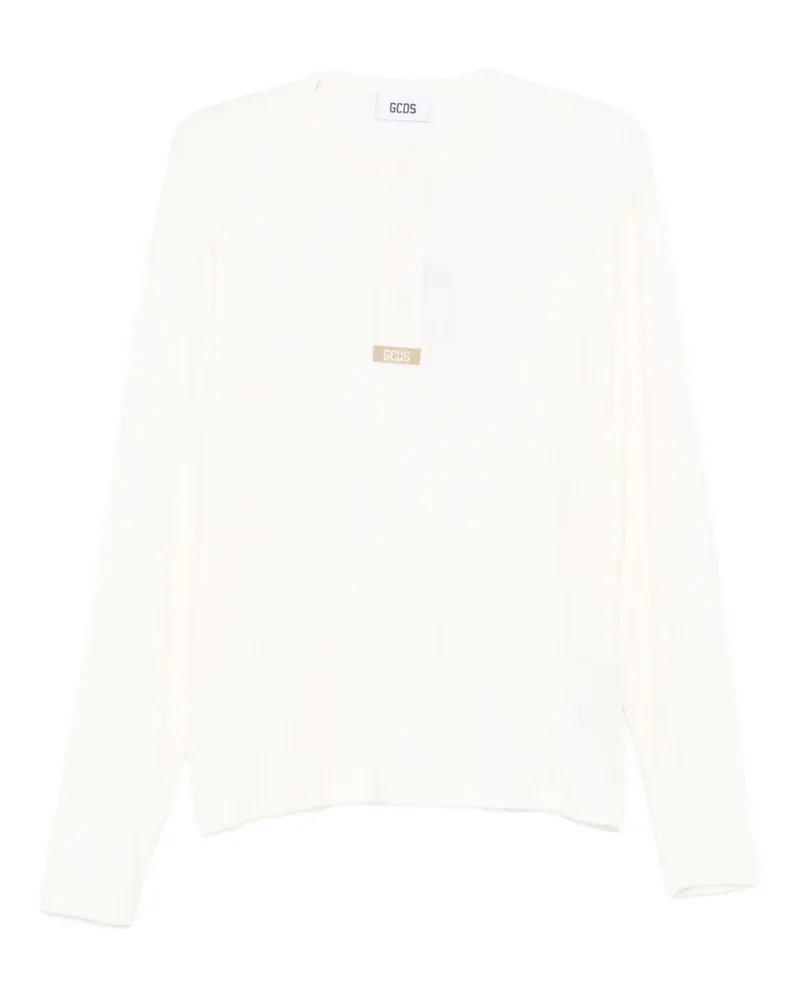 GCDS Klassisches Langarmshirt - Nude Nude