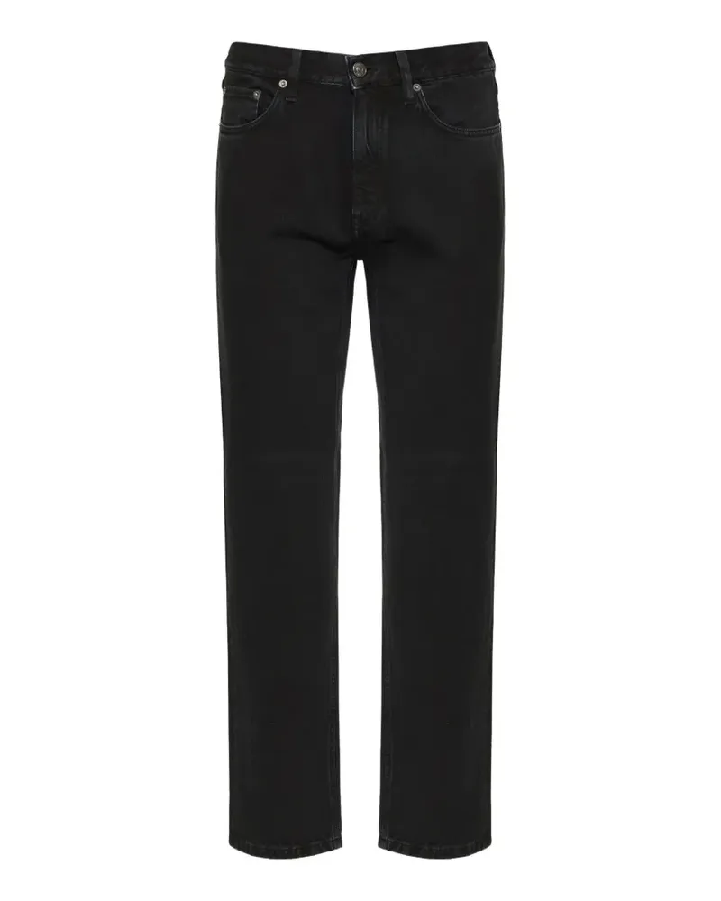 Ermenegildo Zegna logo-patch straight-leg jeans - Schwarz Schwarz