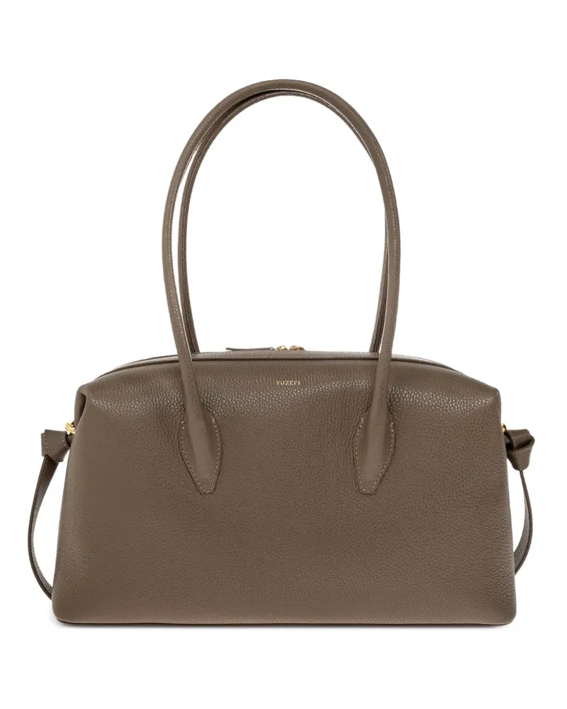 YUZEFI Brioche pebble-grain shoulder bag - Braun Braun