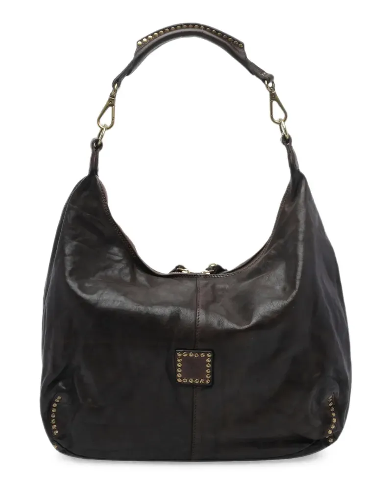 Campomaggi Schultertasche mit Nieten - Braun Braun