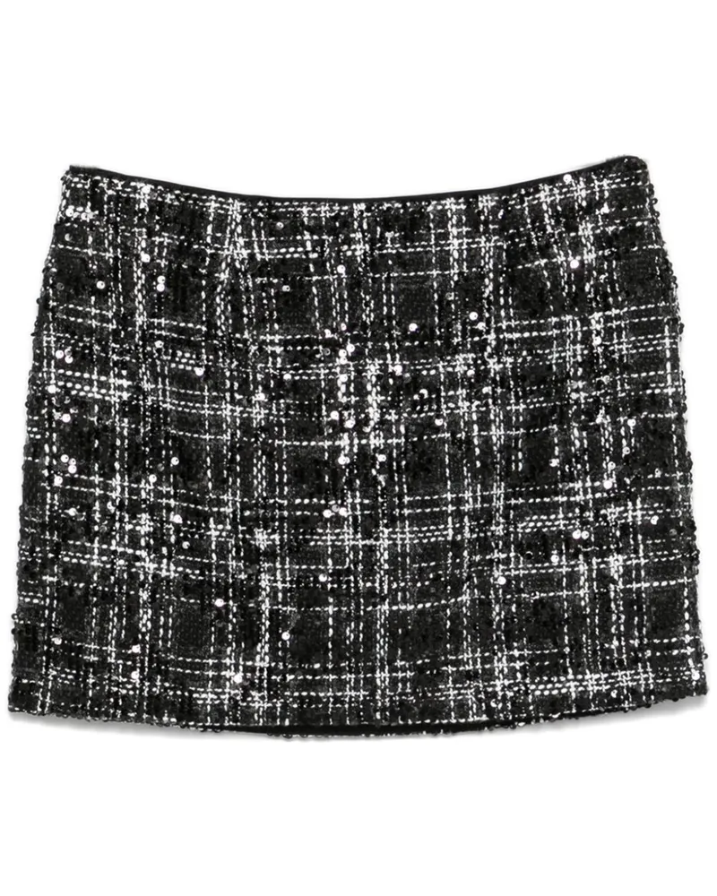 ROTATE Birger Christensen Minirock aus Bouclé - Schwarz Schwarz