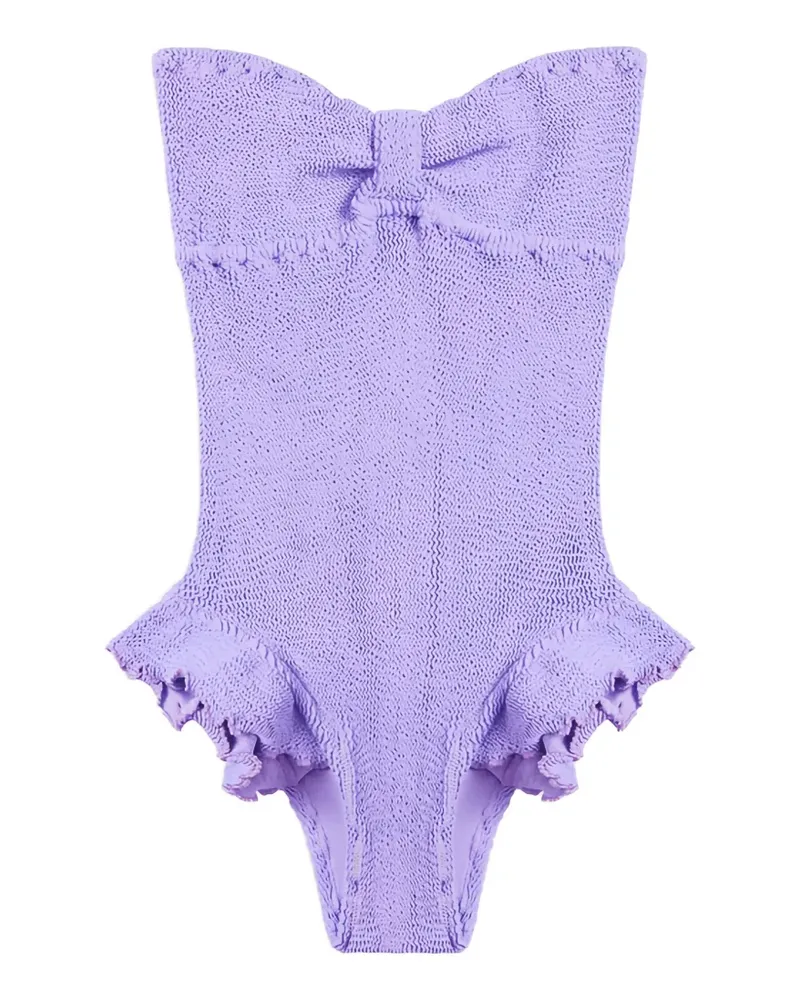 Reina Olga Laila ruffled crinkled swimsuit - Violett Violett