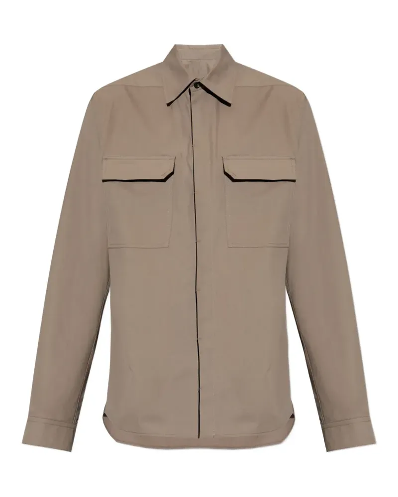 Rick Owens chest-pocket shirt - Nude Nude
