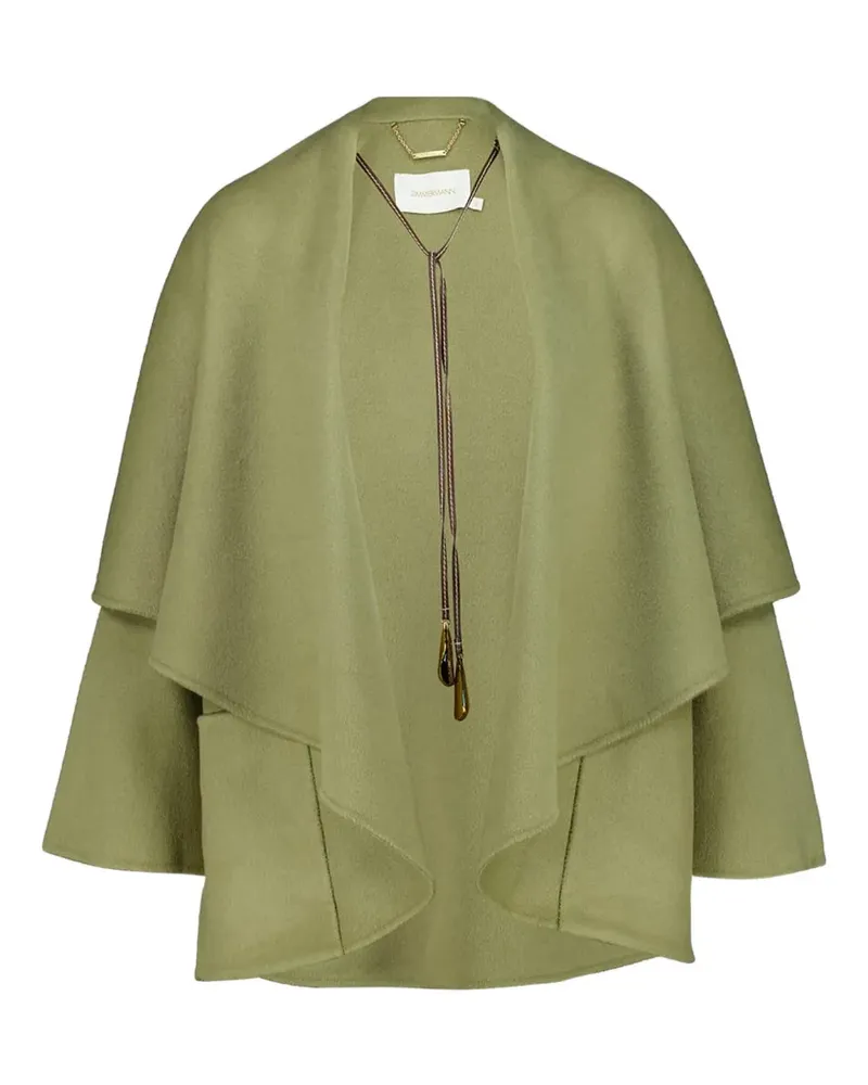Zimmermann Rebellion wool cape - Grün Grün