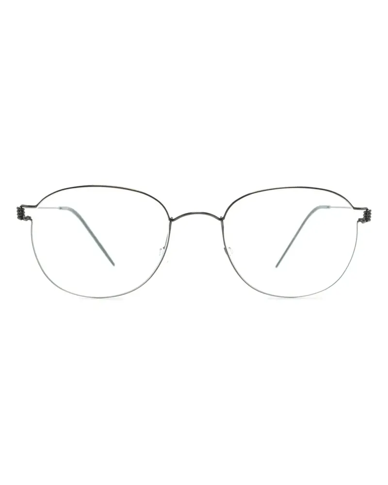 Lindberg Robin Brille mit rundem Gestell - Schwarz Schwarz