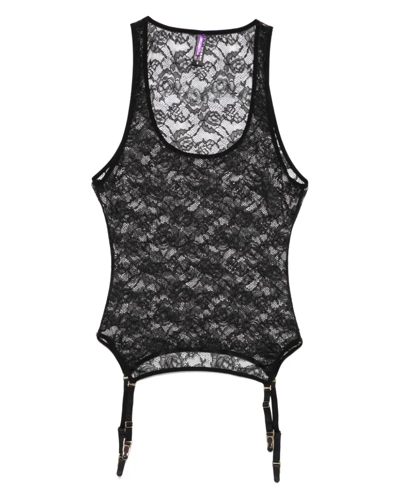 Maison Close Flashback Oberteil - Schwarz Schwarz