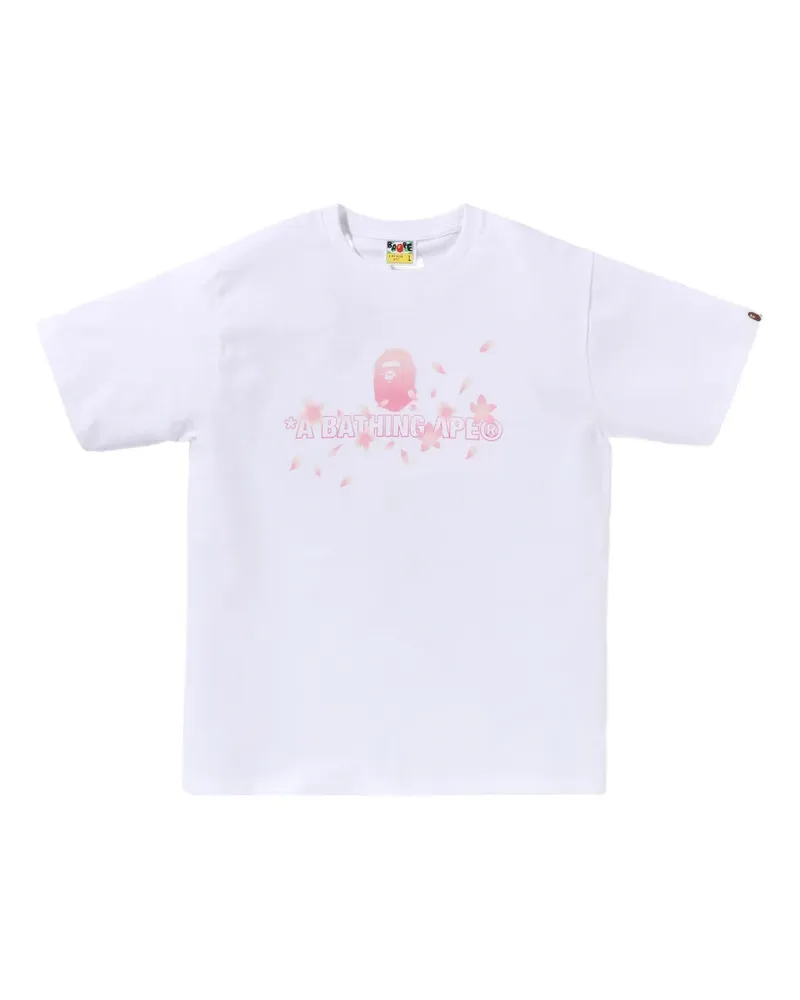 BAPE T-Shirt mit Blumenprint - Weiß Weiß