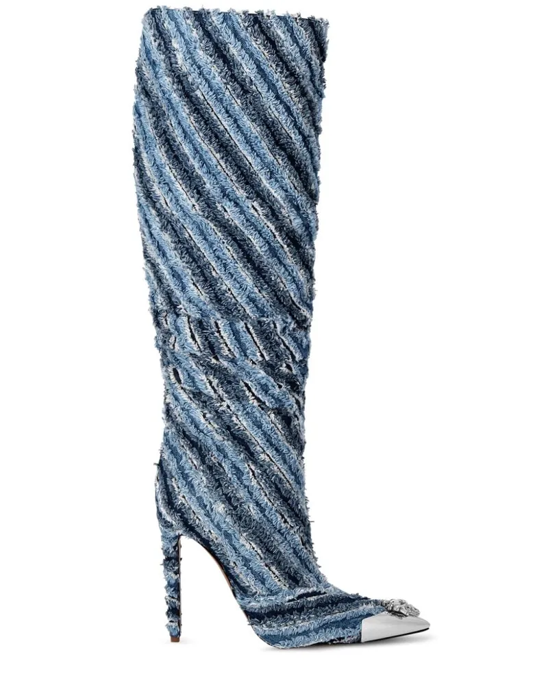 Philipp Plein Stiefel im Jeans-Look 120mm - Blau Blau