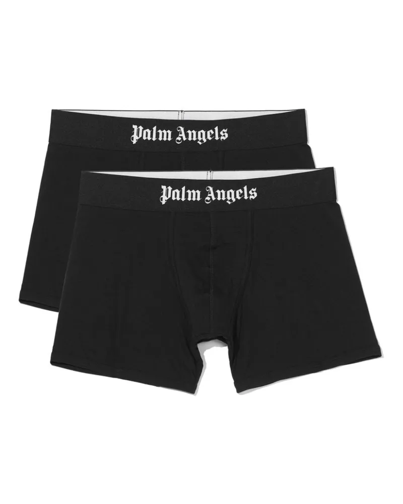 Palm Angels Set aus zwei Slips mit Logo-Bund - Schwarz Schwarz