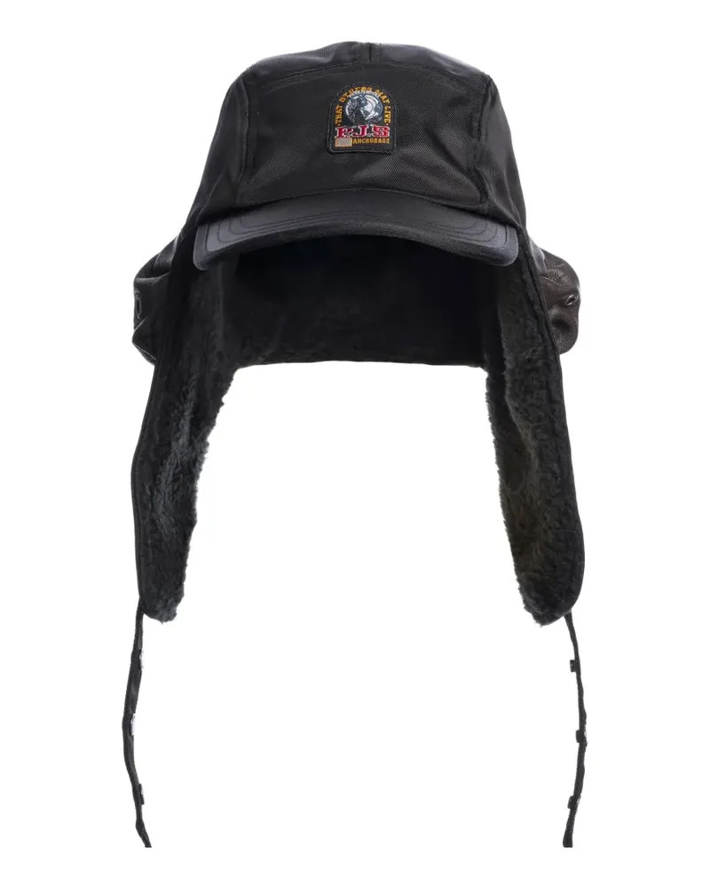 Parajumpers Tougan Hut mit Lederbesatz - Schwarz Schwarz