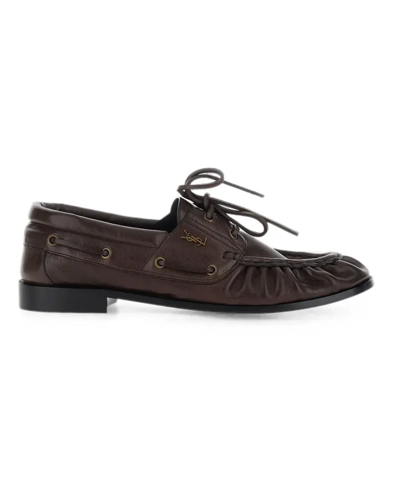 Saint Laurent Le Loafer Bateau Loafer aus Glattleder - Braun Braun