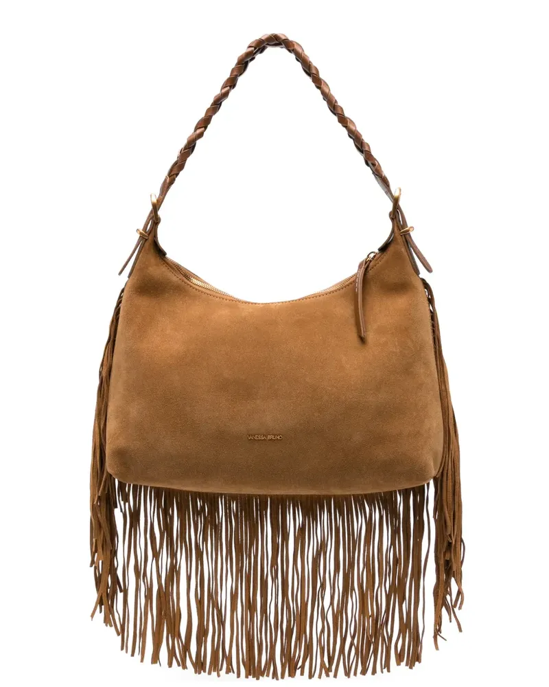 Vanessa Bruno PM Jess Schultertasche aus Wildleder - Nude Nude