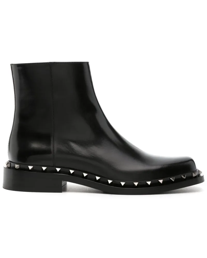 Valentino Garavani M-Way Rockstud Stiefel Schwarz