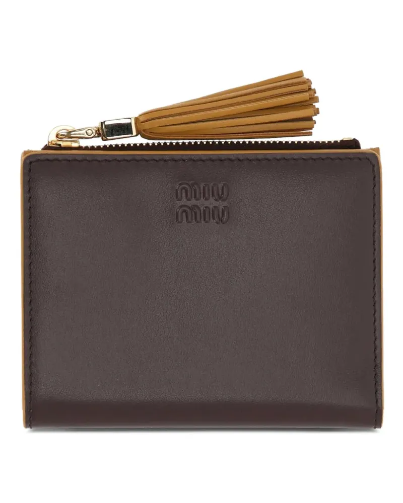 Miu Miu Portemonnaie mit Quasten - Braun Braun
