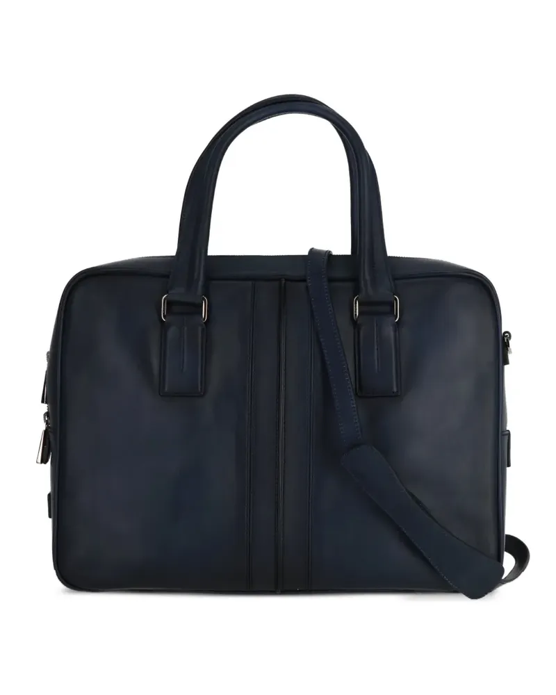 TOD'S Aktentasche aus strukturiertem Leder - Blau Blau