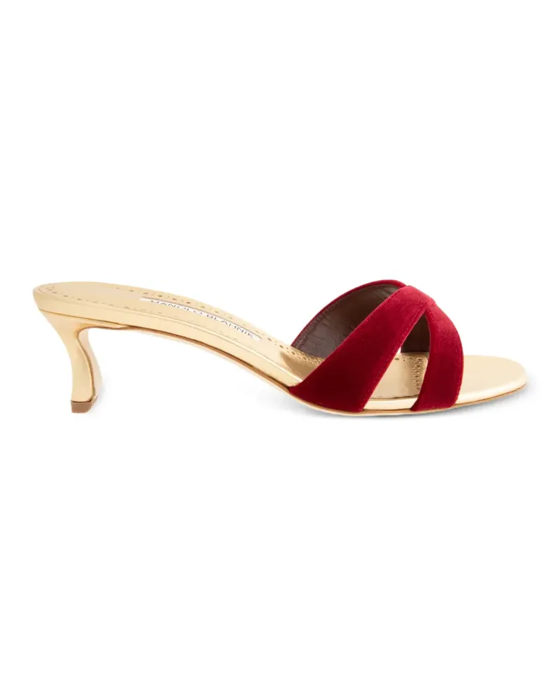 Manolo Blahnik Callydramu crossover sandals - Gold Gold