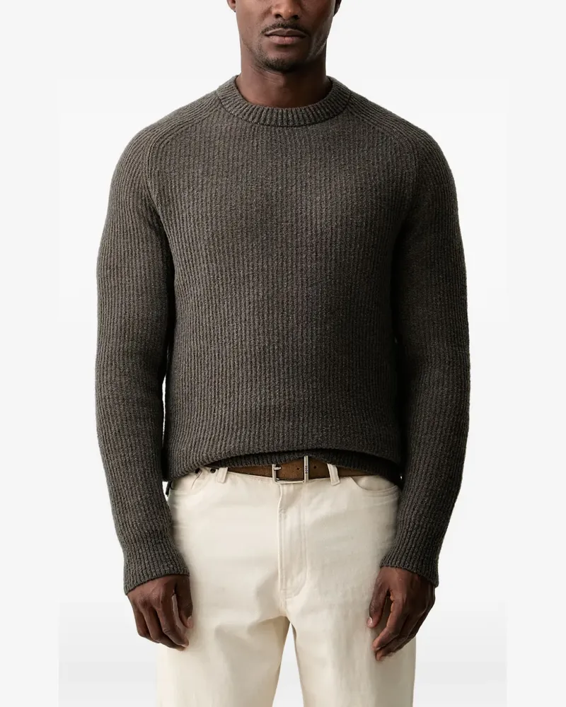 Marc O'Polo ribbed-knit raglan-sleeve sweater - Grün Grün
