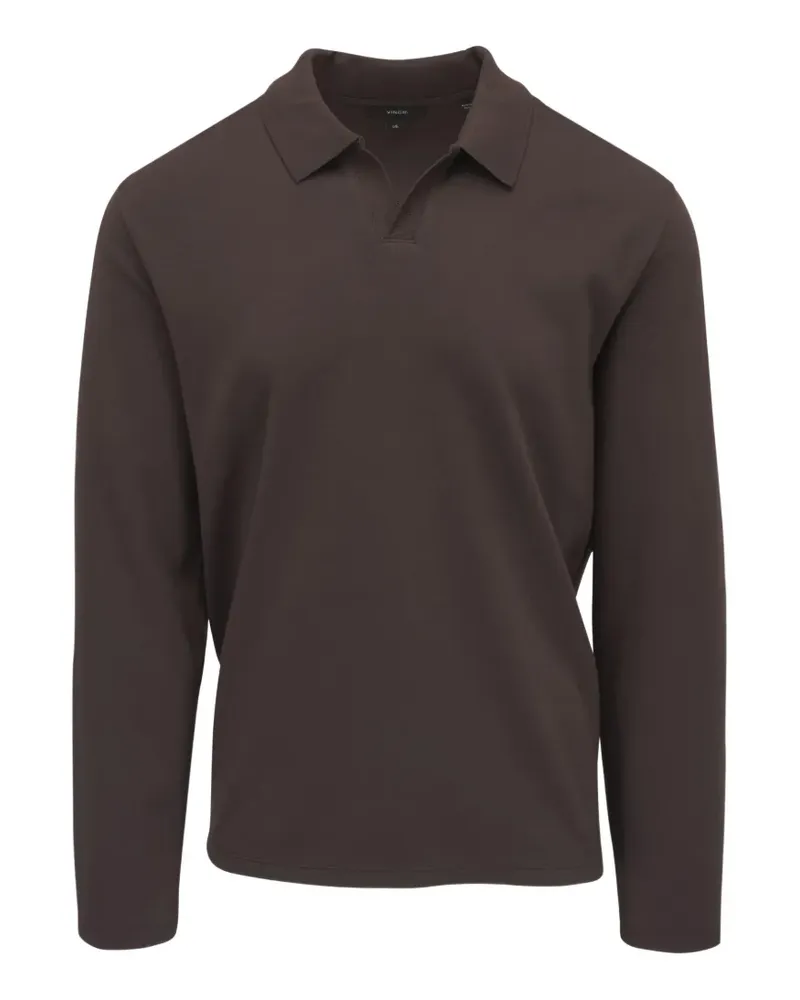 Vince collared open-placket sweater - Braun Braun
