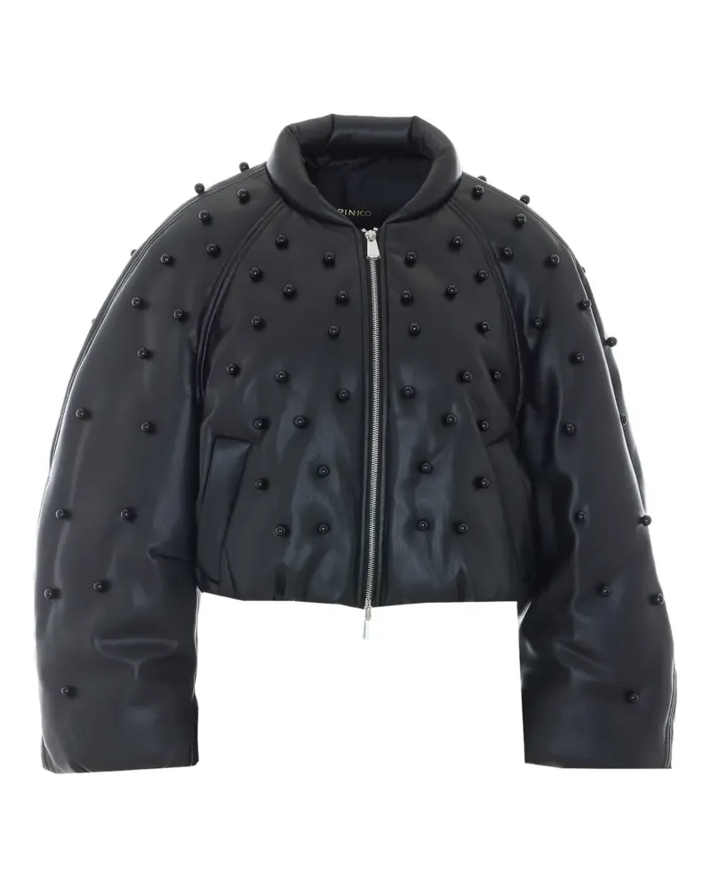 Pinko bead-embellished cropped jacket - Schwarz Schwarz