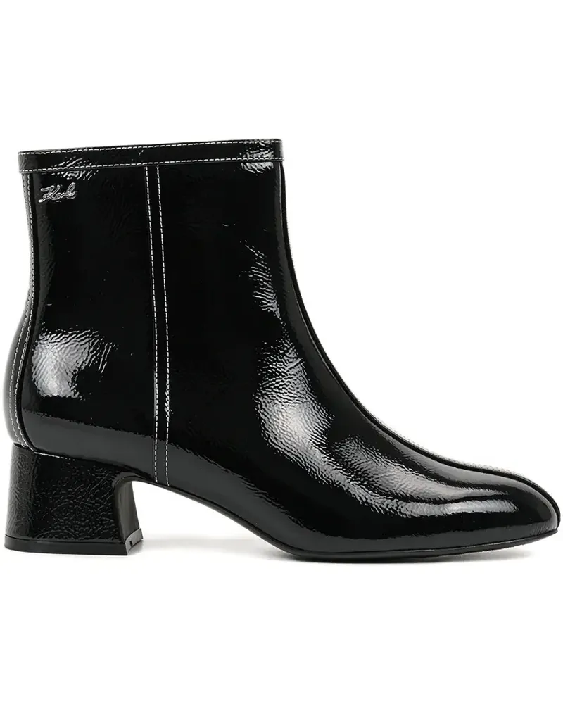 Karl Lagerfeld Stiefel aus Lackleder - Schwarz Schwarz