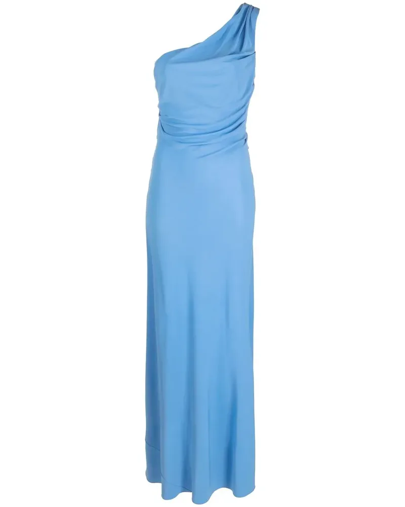 Alberta Ferretti Langes One-Shoulder-Kleid - Blau Blau