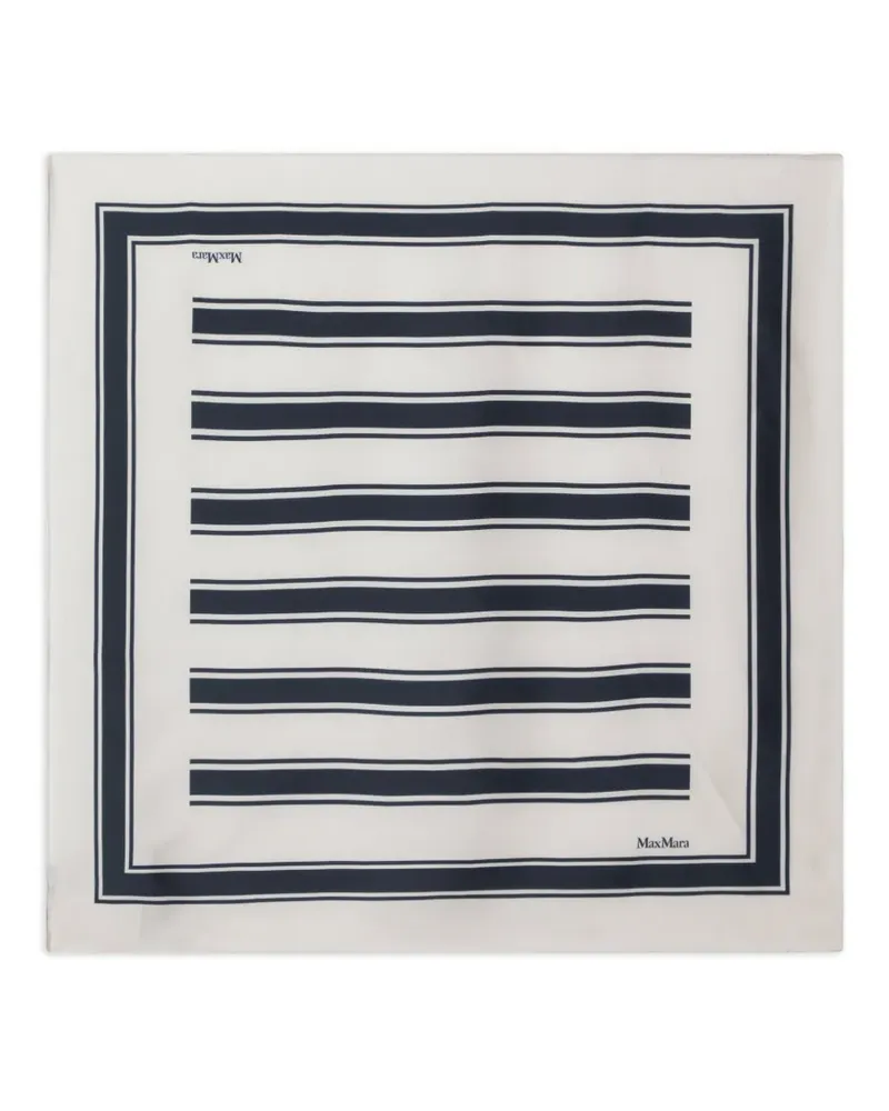 Max Mara Gestreifter Schal - Nude Nude