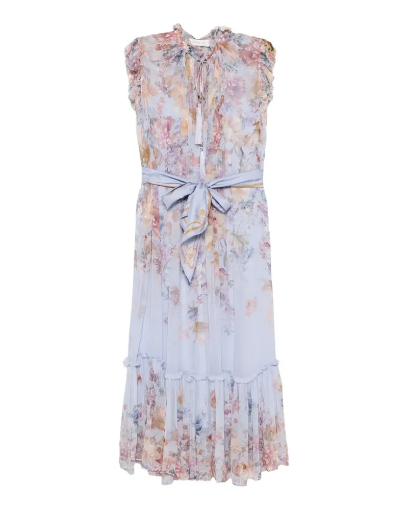 Zimmermann Valiant Flatterkleid - Blau Blau
