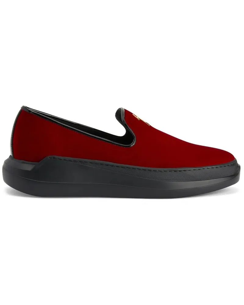 Giuseppe Zanotti Conley Loafer aus Samt - Rot Rot