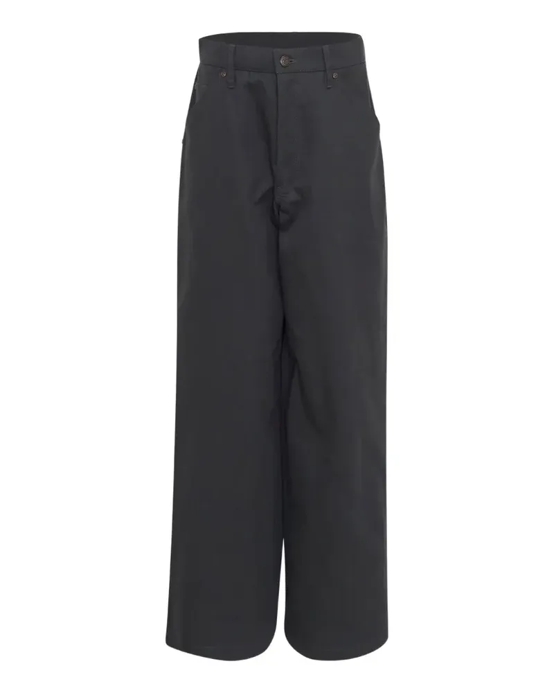 BONBOM Back Box Pleats wide-leg trousers - Grau Grau