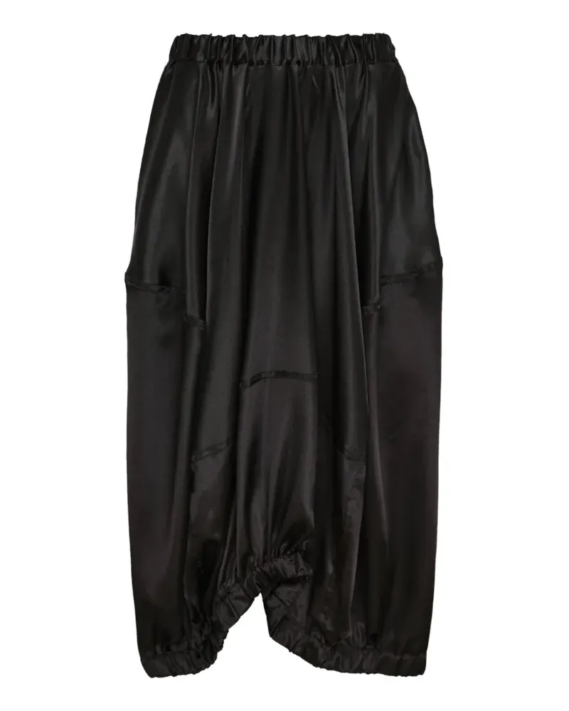 Comme des Garçons satin draped midi skirt - Schwarz Schwarz