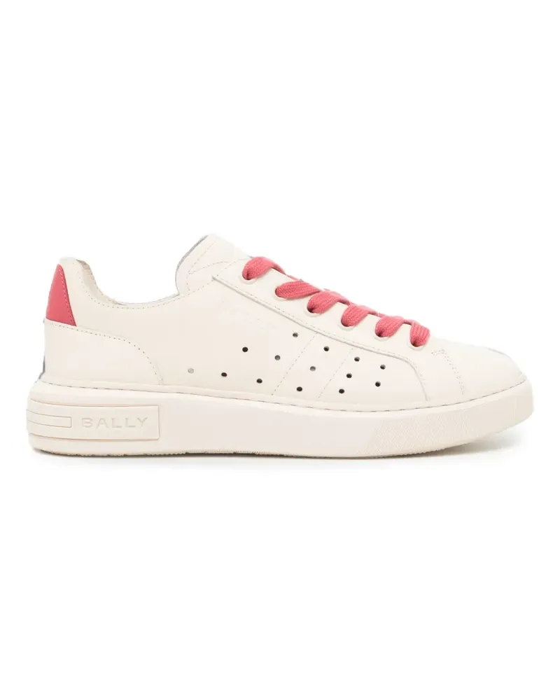 Bally perforated-detail logo-embossed trainers - Nude Nude