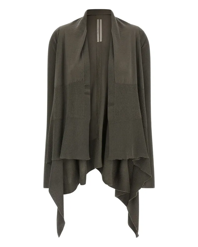 Rick Owens Gerippter Cardigan im Wickelstil - Grün Grün