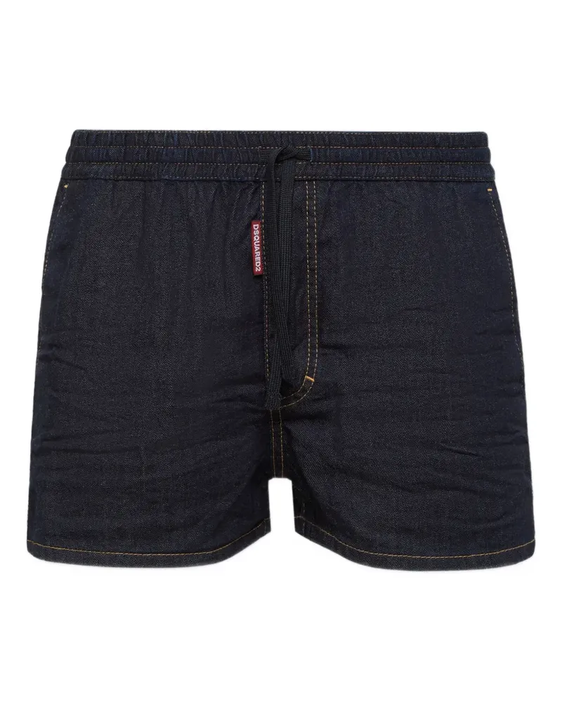 Dsquared2 Shorts mit Logo-Etikett - Blau Blau