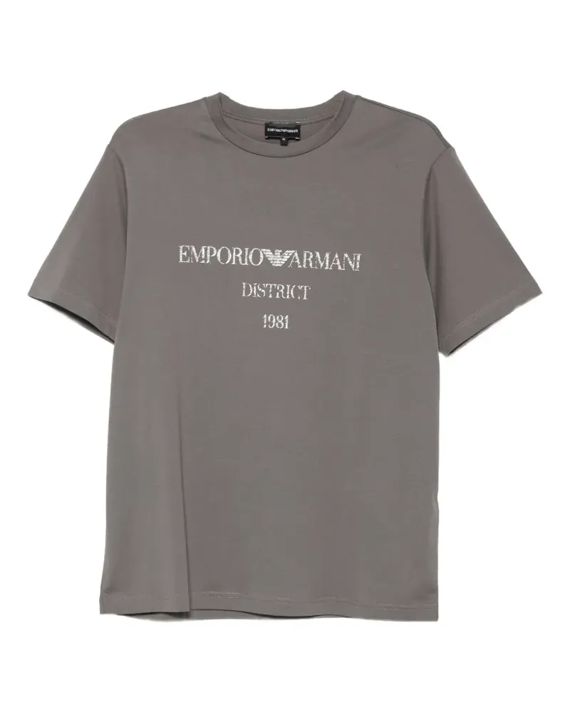 Emporio Armani T-Shirt mit Logo-Print - Grau Grau