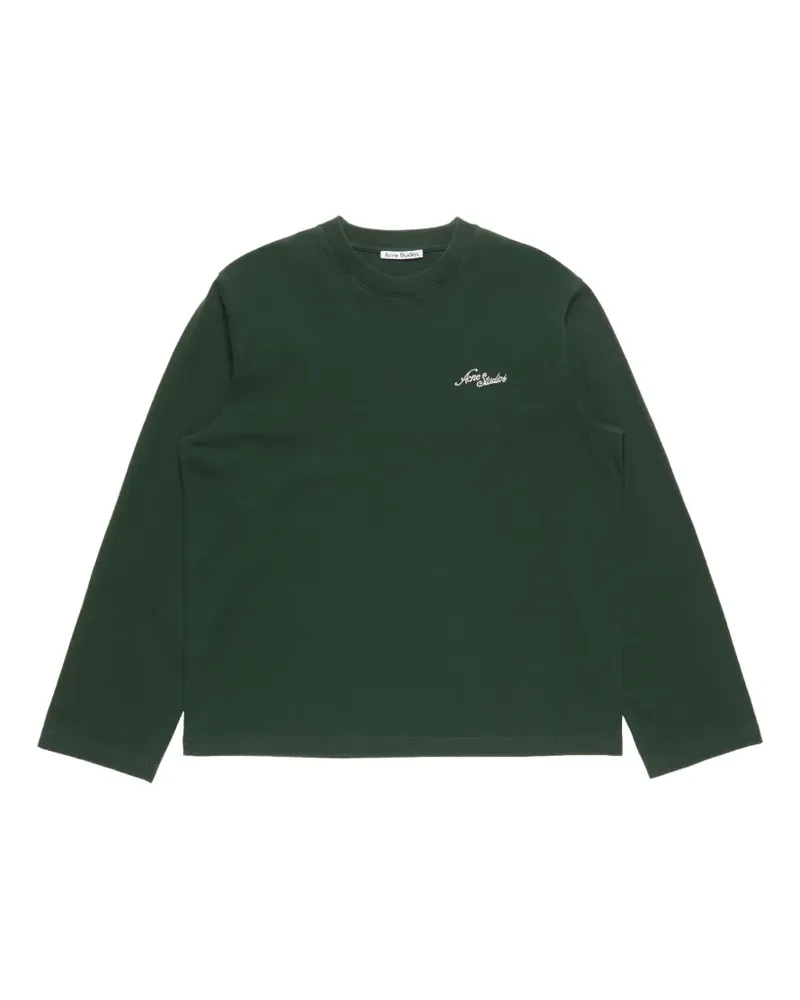 Acne Studios T-Shirt mit Logo - Grün Grün