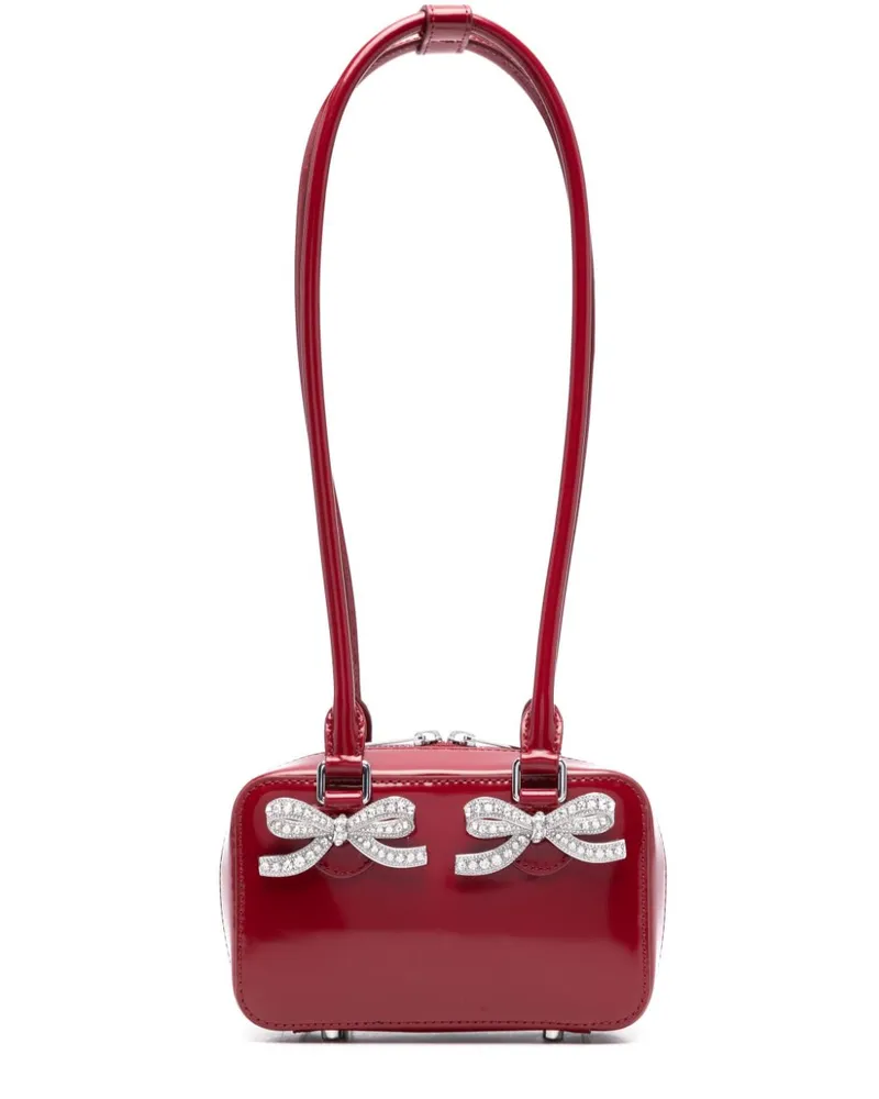 Self-Portrait Schultertasche aus Leder - Rot Rot
