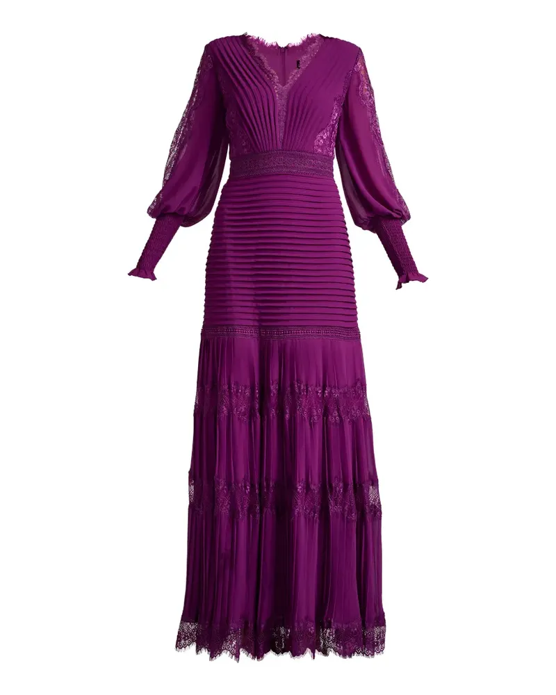 Tadashi Shoji Maxikleid mit Falten - Violett Violett