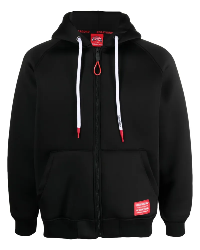 Sprayground Kapuzenjacke mit Logo-Print - Schwarz Schwarz
