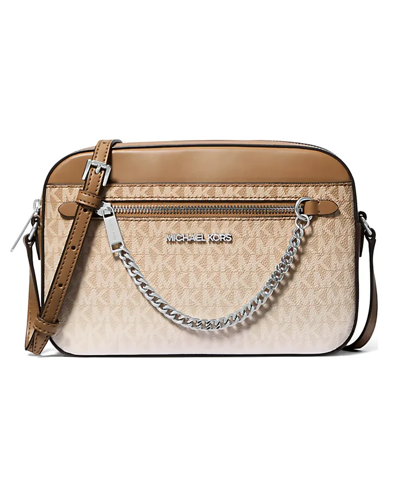 Michael Kors Large Jet Set zip-chain crossbody bag - Nude Nude