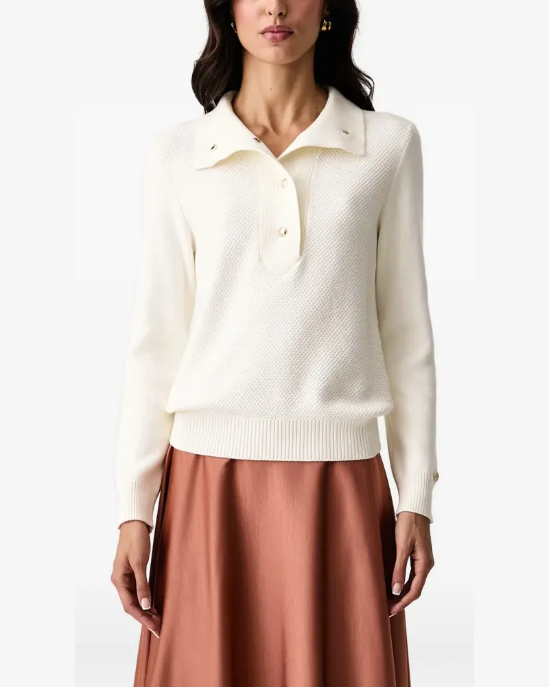Liu Jo Strukturierter Pullover mit Knopfverschluss - Nude Nude