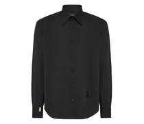 Smoking-Hemd mit goldfarbenem Schnitt - Schwarz