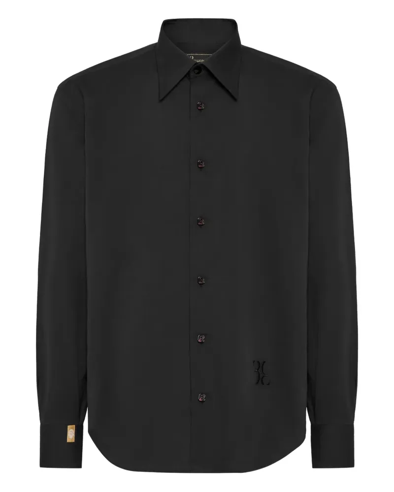 Billionaire Smoking-Hemd mit goldfarbenem Schnitt - Schwarz Schwarz