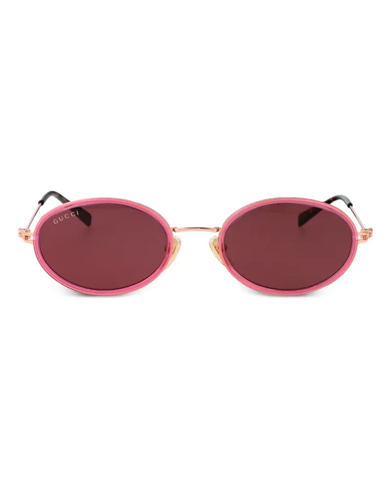 Gucci Sonnenbrille mit ovalem Gestell - Rosa Rosa