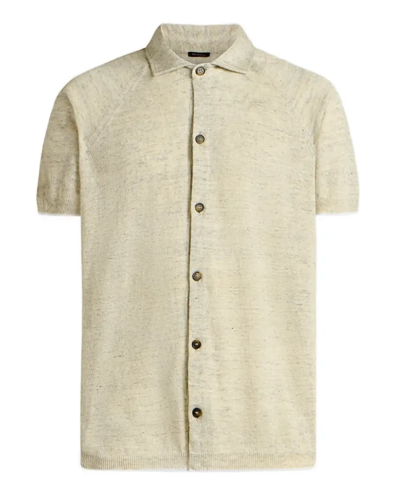 Kiton Poloshirt aus Leinen - Nude Nude