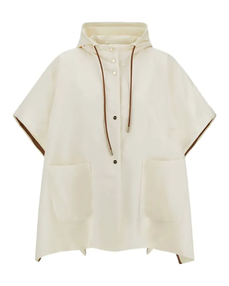 Herno Poncho mit Kapuze - Nude Nude