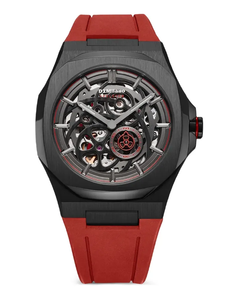 D1 Milano Crimson Core Skeleton 41.5mm watch - Schwarz Schwarz