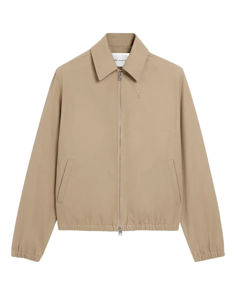 AMI Paris zipped bomber jacket - Nude Nude