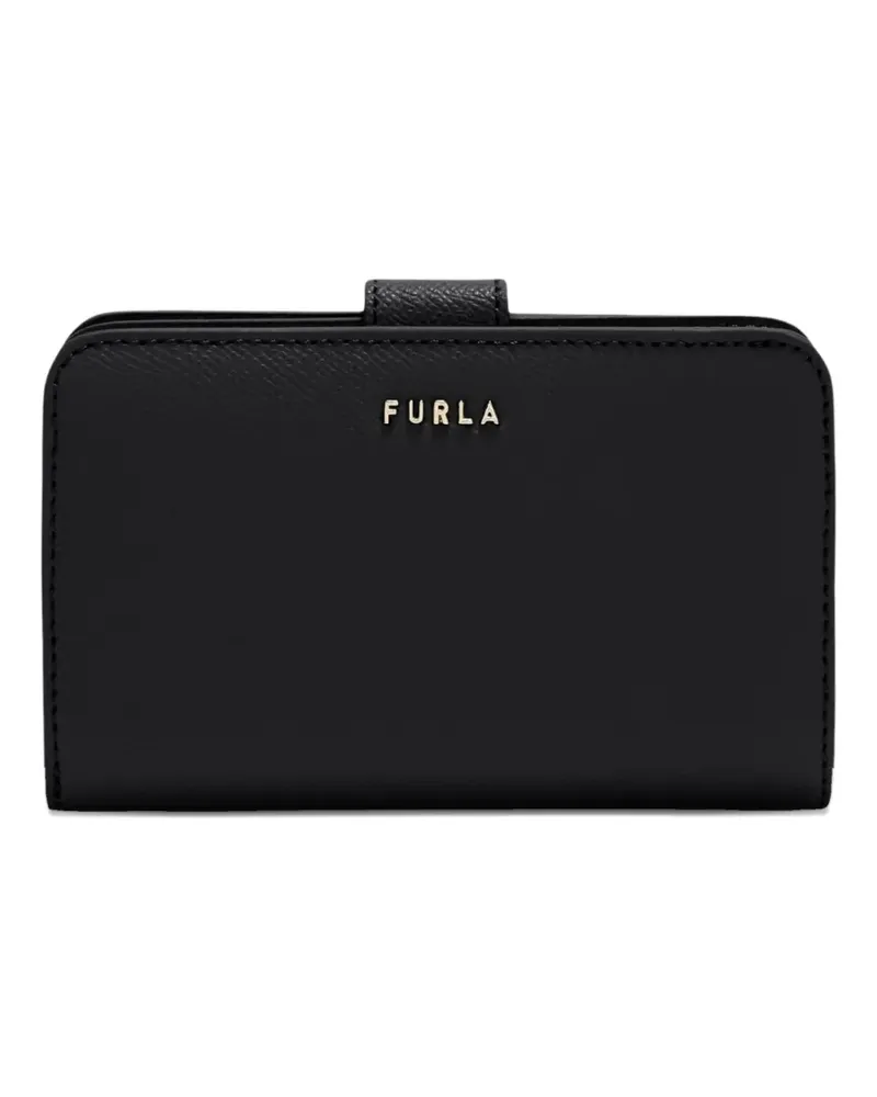Furla medium Classic Compact logo-plaque leather wallet - Schwarz Schwarz