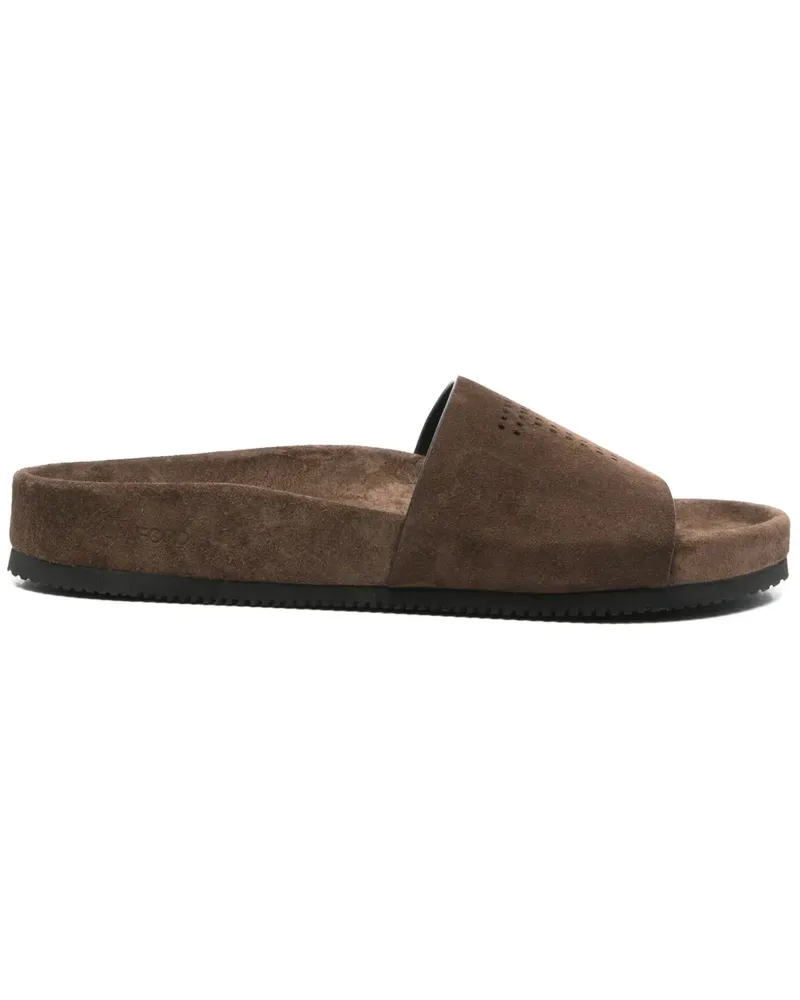 Tom Ford Pantoletten aus Wildleder - Braun Braun